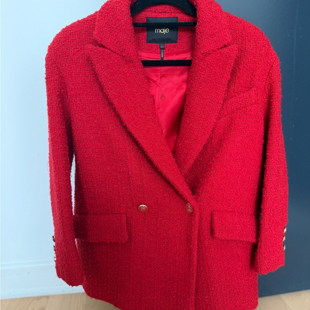Maje Bold Red Blazer